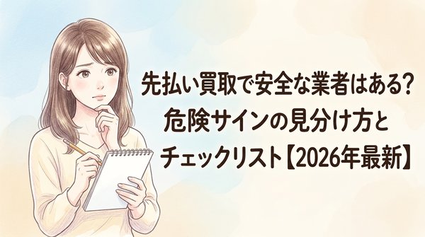 先払い買取で安全な業者はある？危険サインの見分け方とチェックリスト【2026年最新】