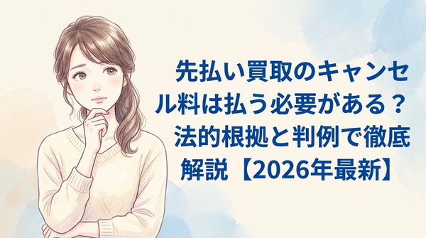 先払い買取のキャンセル料は払う必要がある？法的根拠と判例で徹底解説【2026年最新】