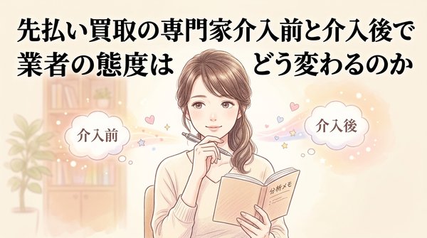 先払い買取の専門家介入前と介入後で業者の態度はどう変わるのか