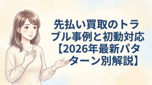 先払い買取のトラブル事例と初動対応【2026年最新パターン別解説】