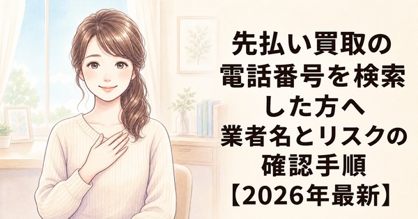 先払い買取の電話番号を検索した方へ｜番号から業者名とリスクを確認する手順