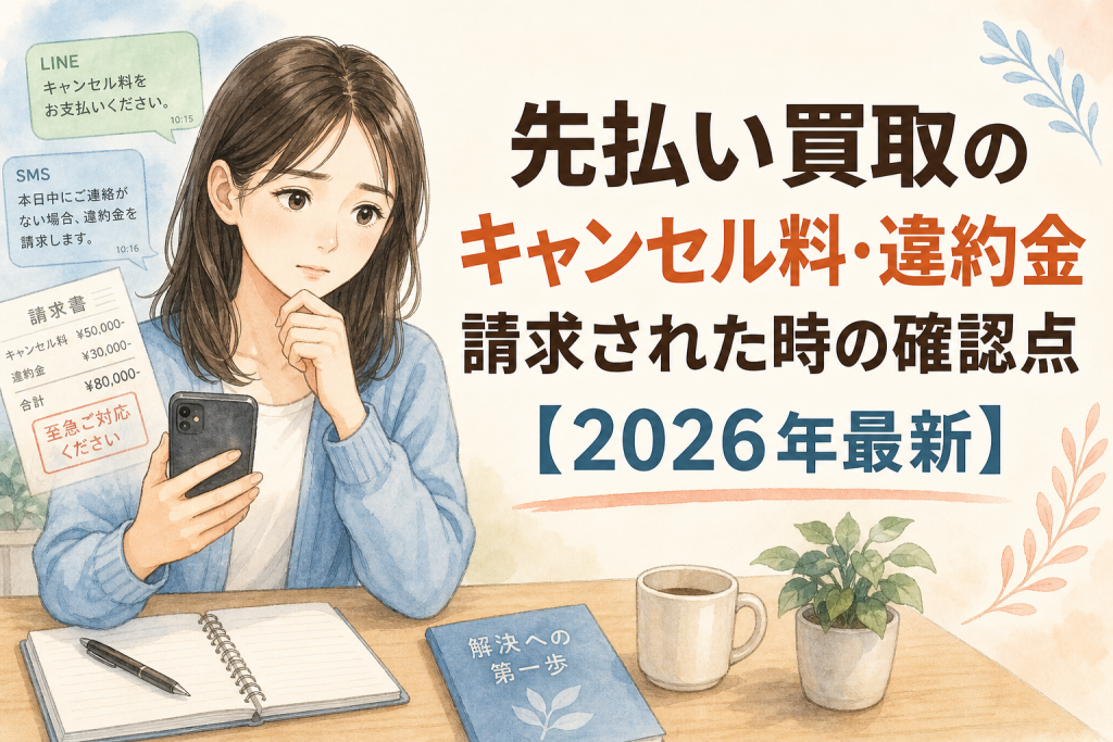 先払い買取でキャンセル料・違約金を請求された時の確認点