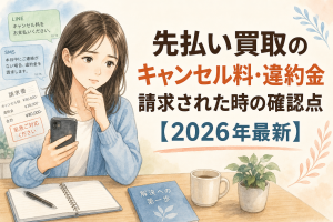 先払い買取でキャンセル料・違約金を請求された時の確認点