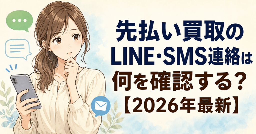 先払い買取のLINE・SMS連絡で確認すること