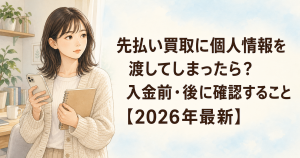 先払い買取に個人情報を渡してしまったら？入金前・後に確認すること【2026年最新】