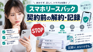 スマホリースバックを契約前に解約したいときの確認と記録