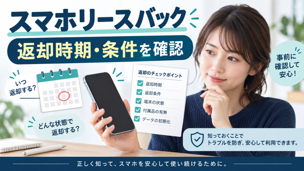 スマホリースバックの返却時期と端末状態を確認する方法